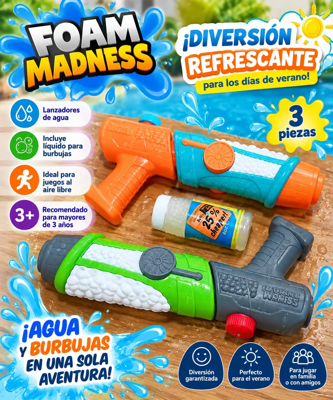 Set de Lanzadores de espuma