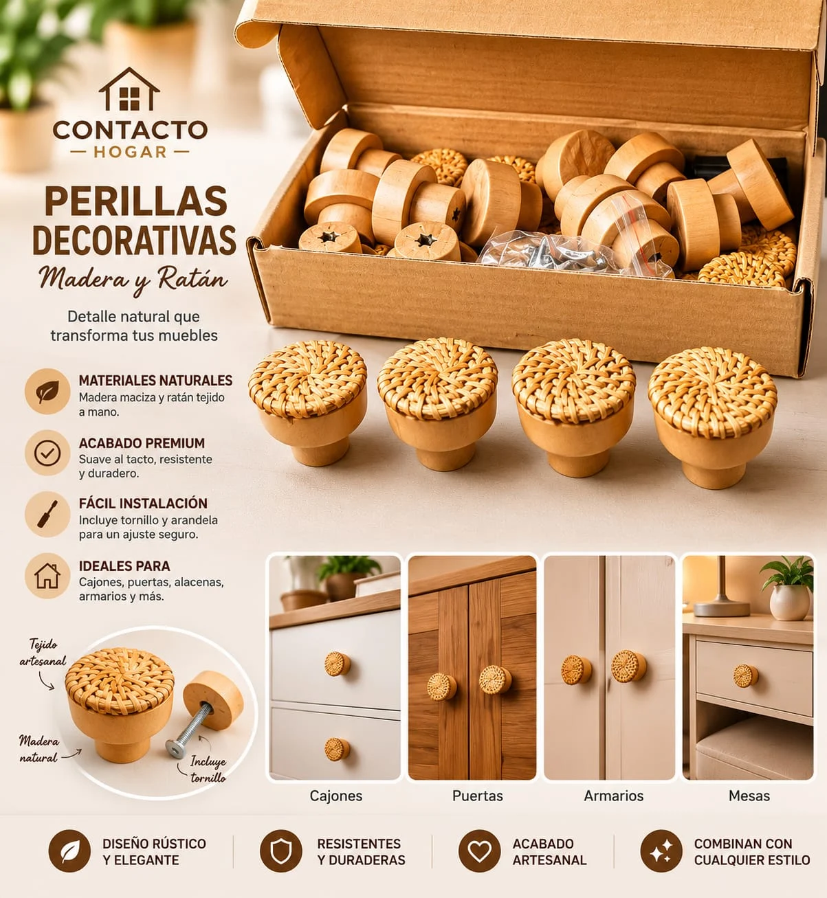 Jalador de madera