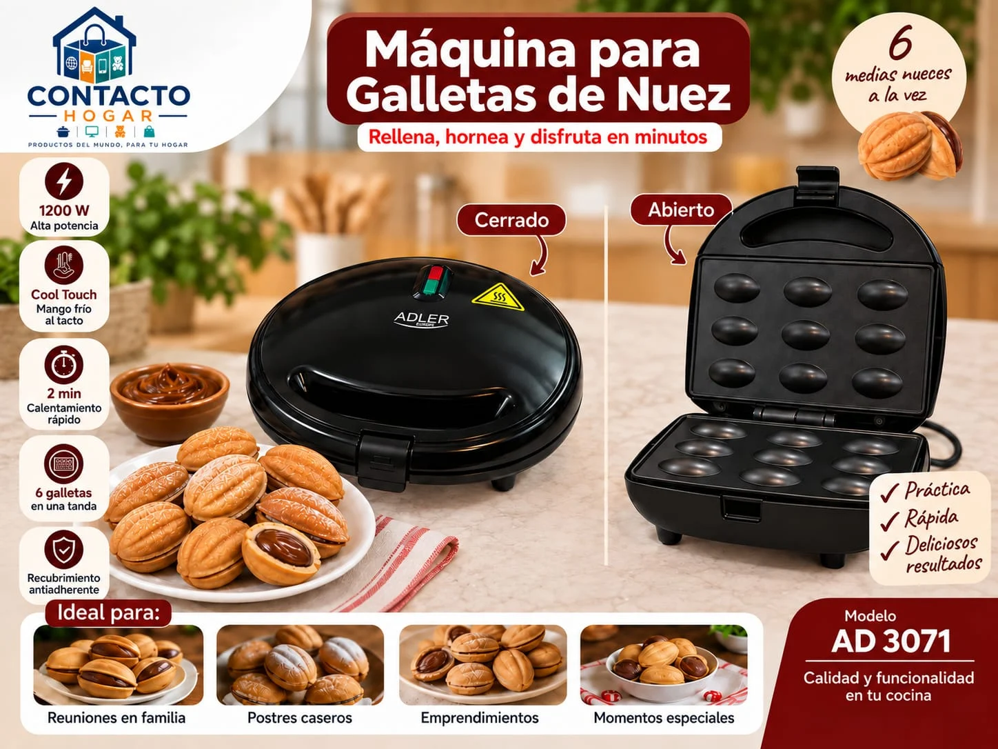Electrodoméstico negro para galletas