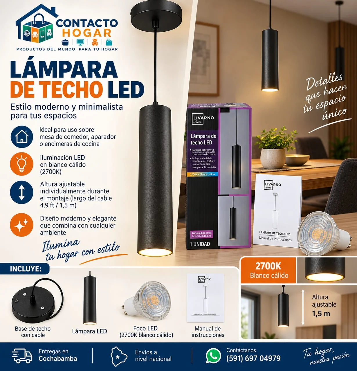 Lámpara de techo LED