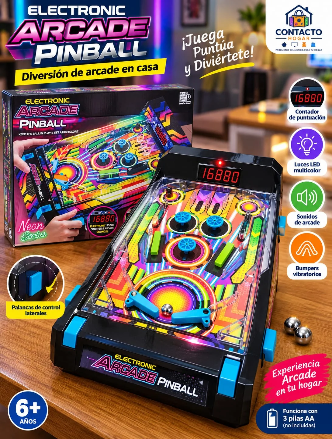 Juego de Pinball Electrónico de Mesa