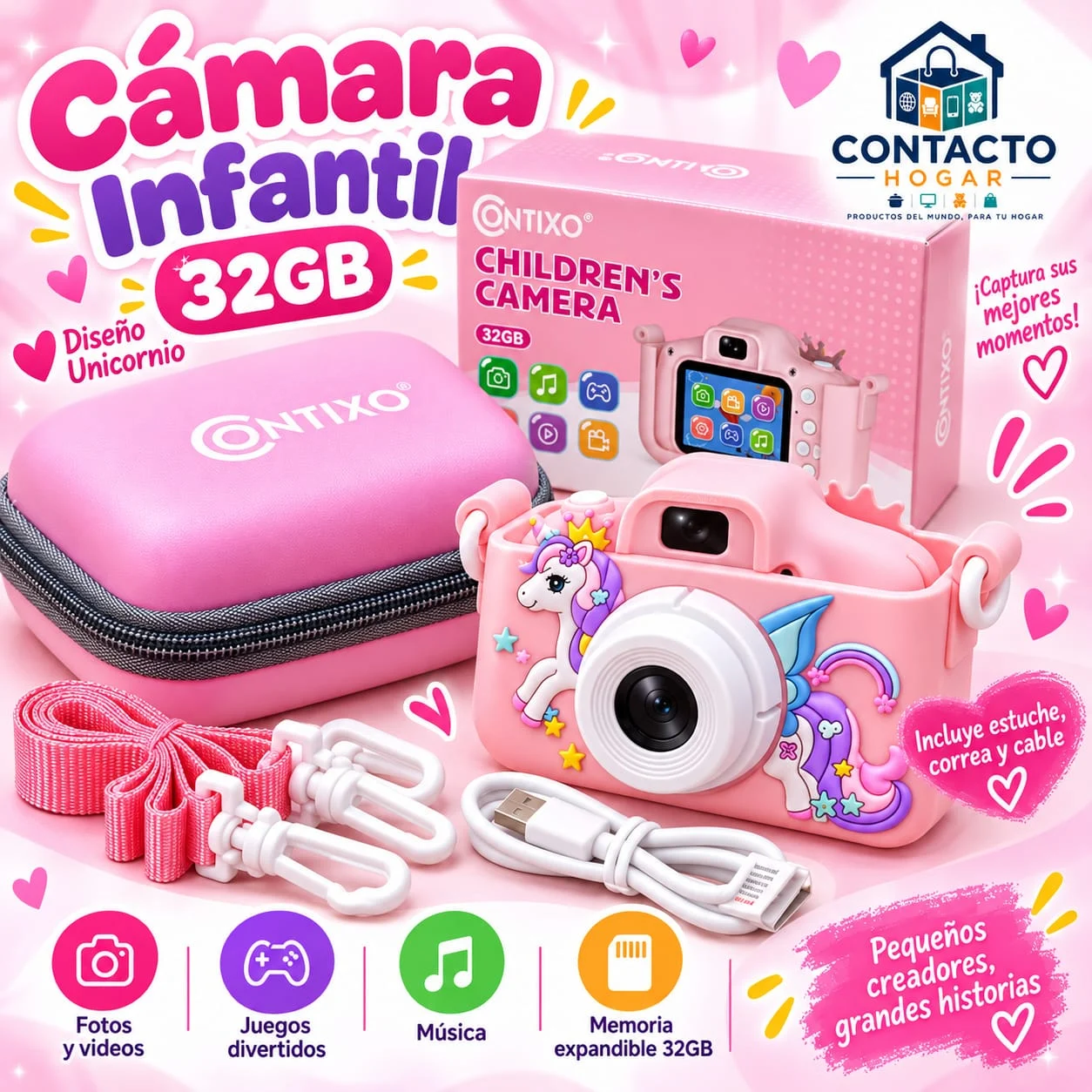 Cámara Infantil con Estuche