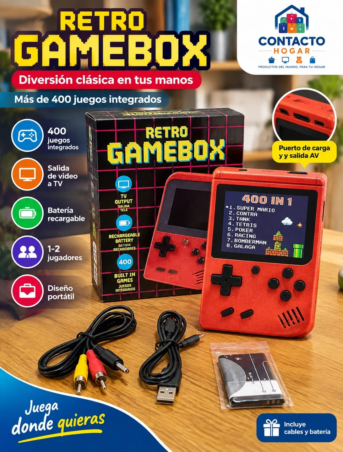 Consola de videojuegos portátil Retro Gamebox
