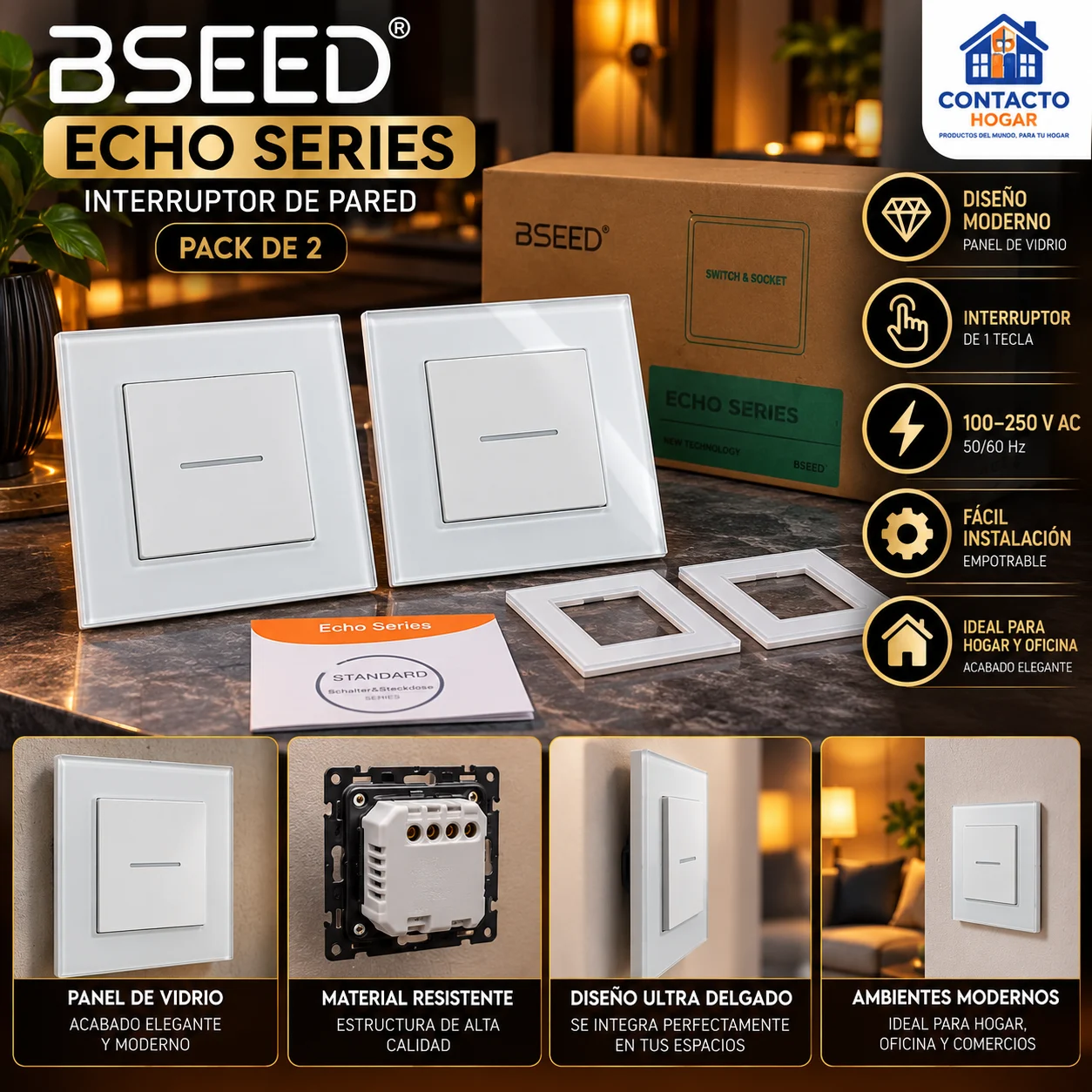 Interruptor de pared pack