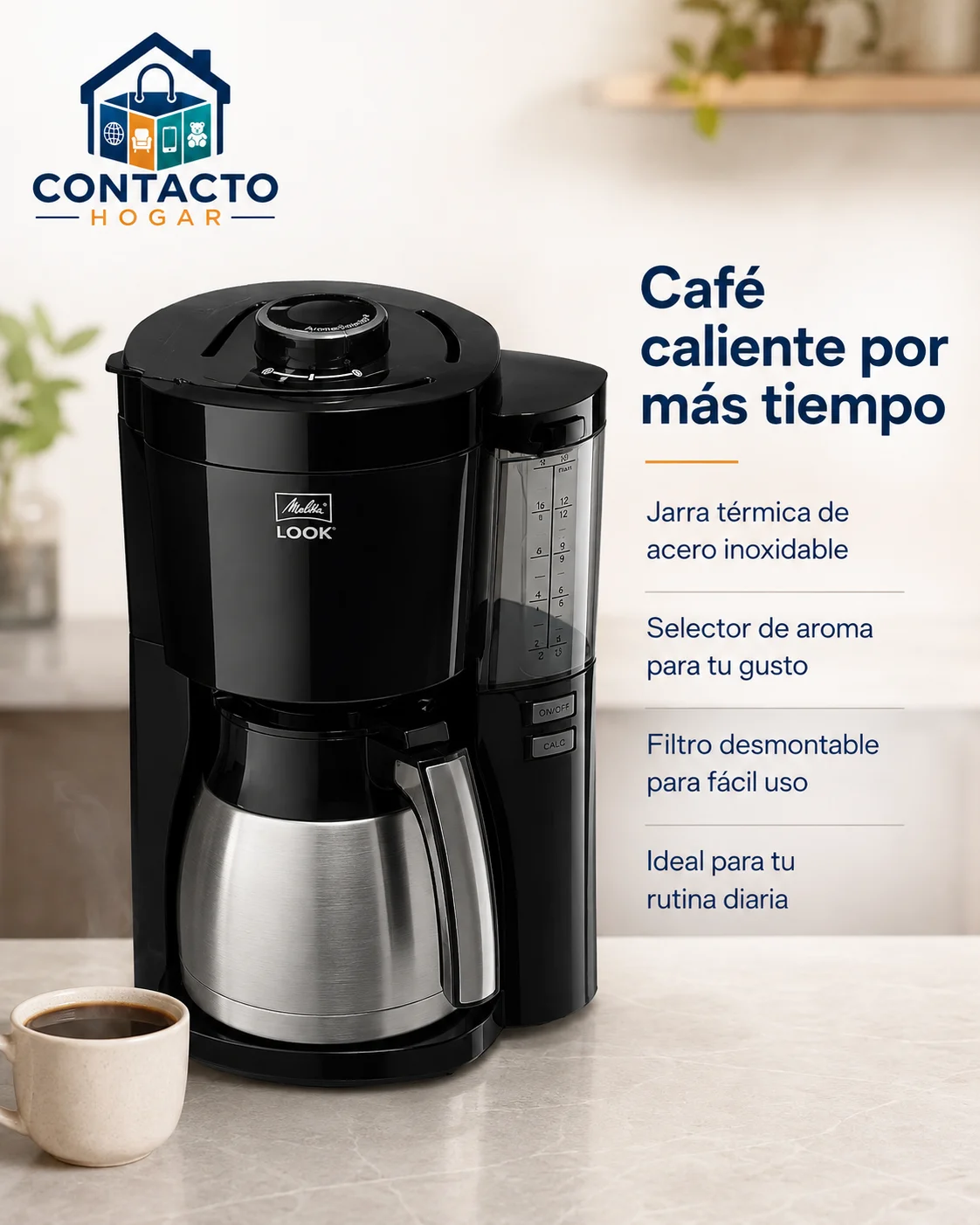 Cafetera Cecotec Coffee 66 Drop & Thermo Time